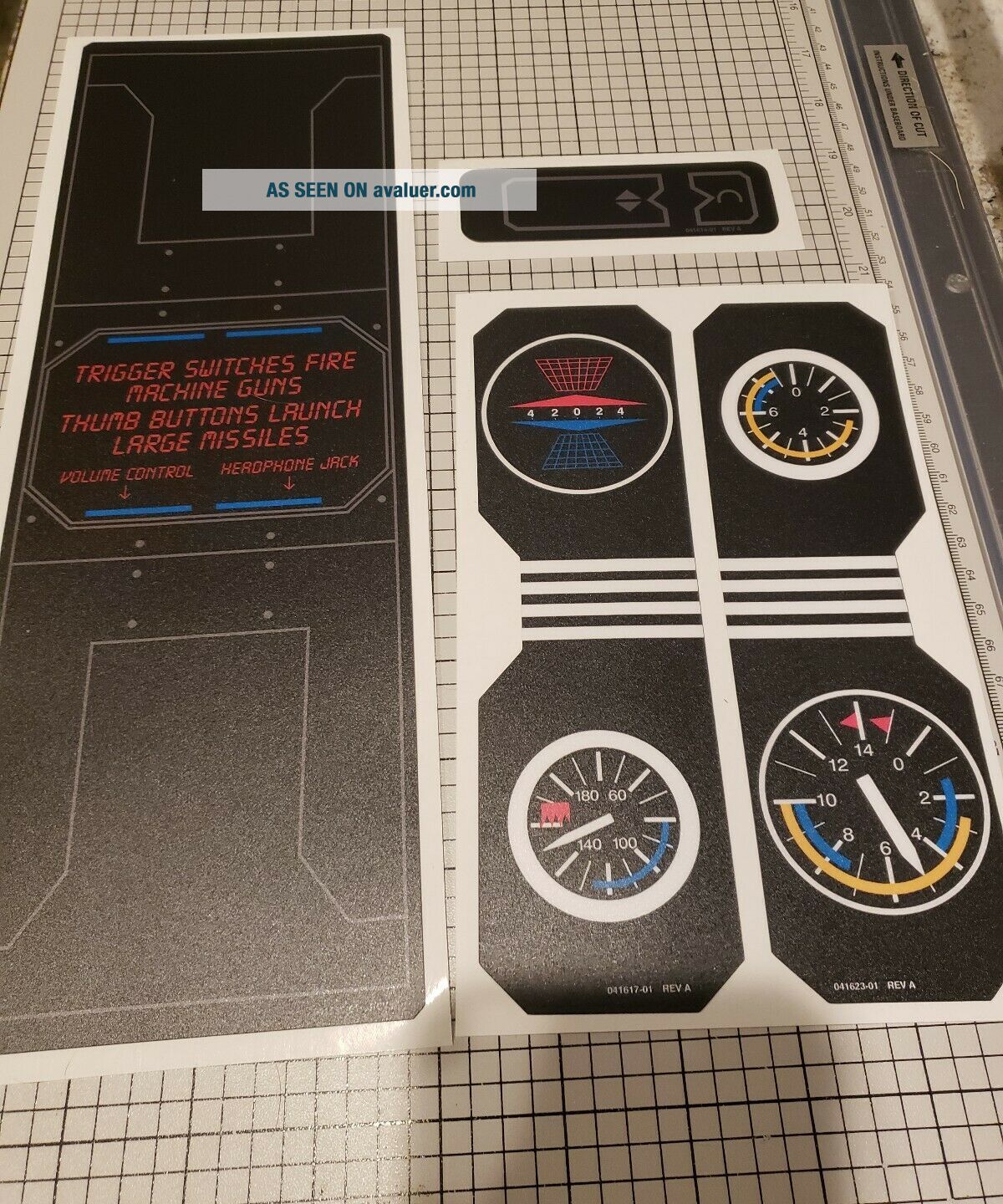 Atari Firefox Arcade Control Panel Overlay Yoke Decal And Headphone ...