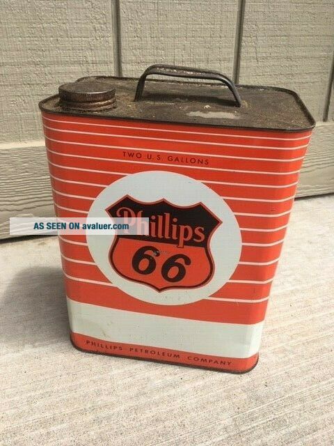 VINTAGE PHILLIPS 66 2 GALLON GAS CAN