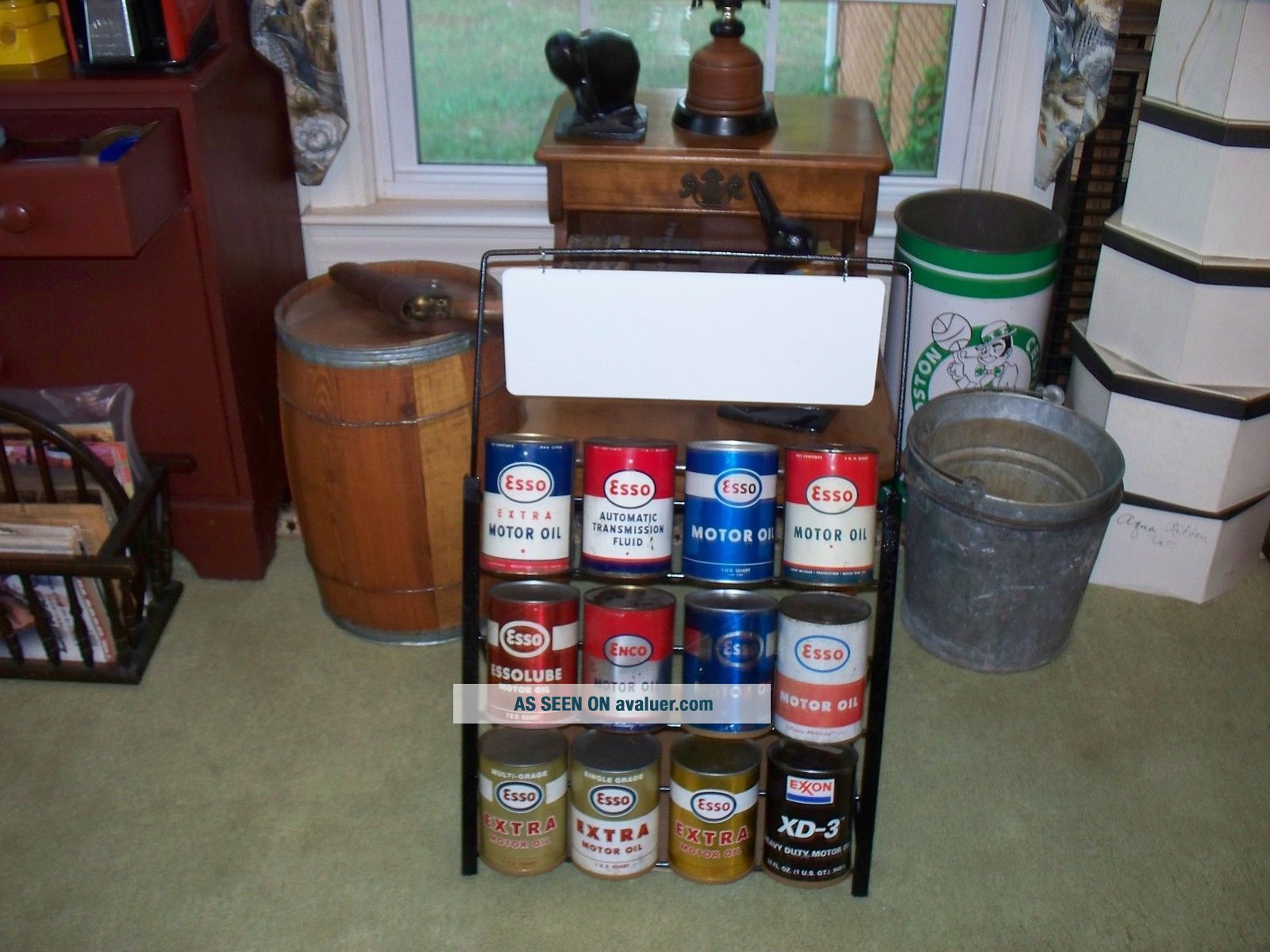 Shell Clam Oil Rack GULF ESSO TYDOL PURE CHEVRON QUAKER SHELL DISPLAY RACK THE THING FOR ...