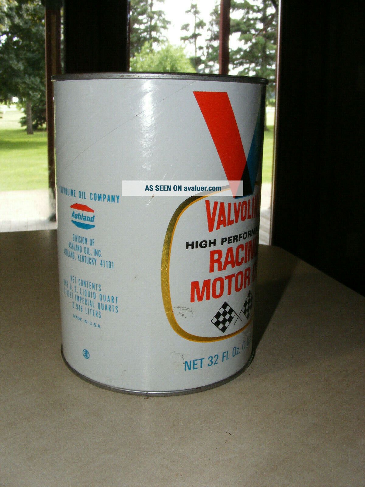NOS Valvoline Racing Motor Oil Cardboard Can Quart Gas Vintage ...
