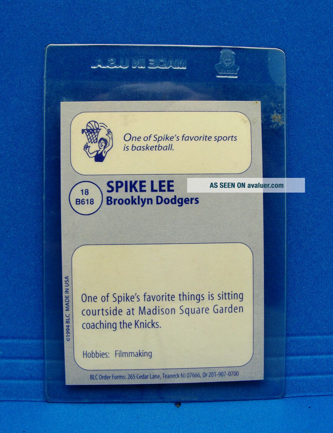 RaRe Vintage SPIKE LEE Autographed BROOKLYN DODGERS York Baseball Card ...
