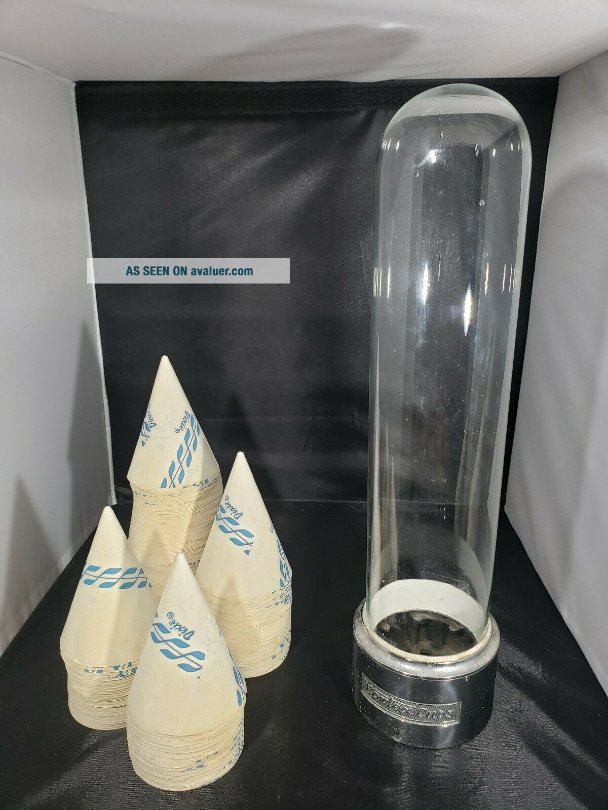 ANTIQUE DIXIE VORTEX PAPER CUP HOLDER DISPENSER VENDING,  GAS STATION,  ETC.