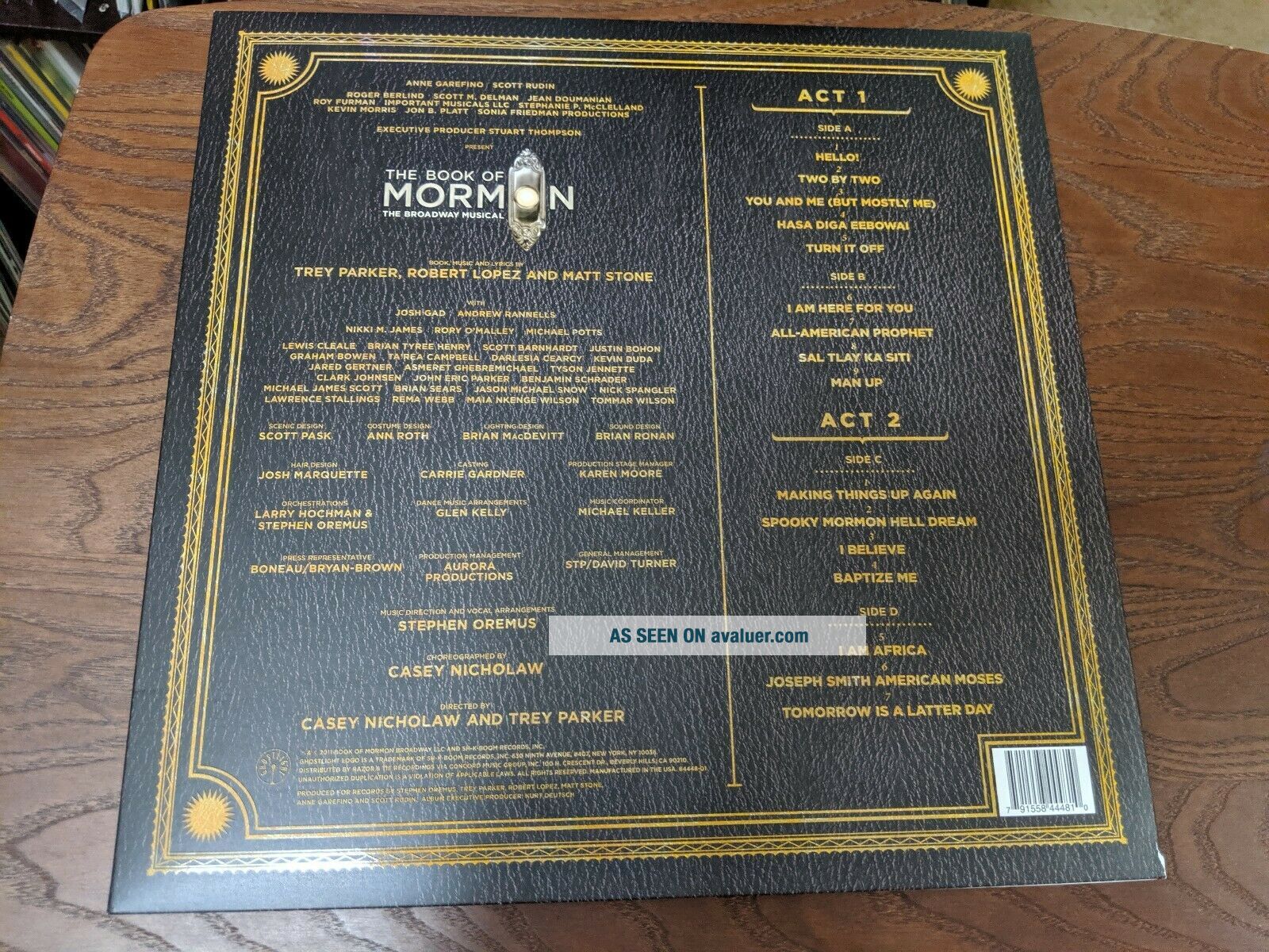 The Book Of Mormon Broadway Cast Recording (2xLP Gold Vinyl)