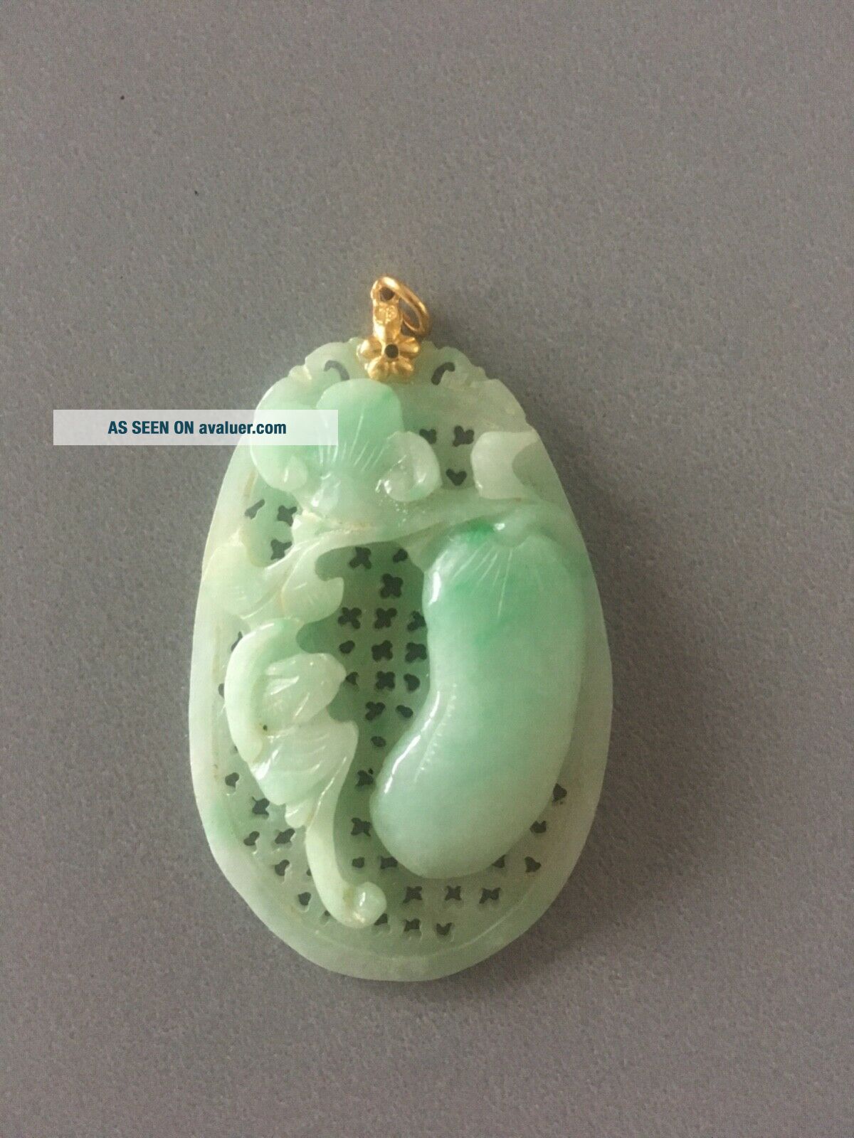 Large Hand Carved Natural Green Jade Stone Pendant For A Necklace — free download