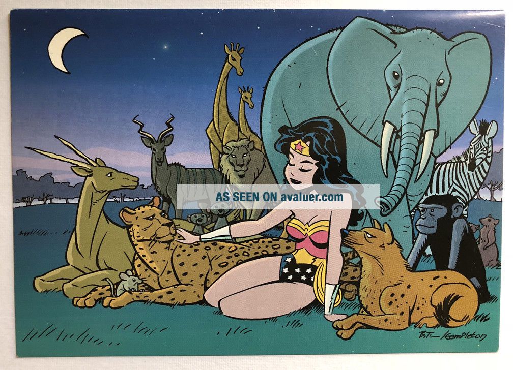 Wonder Woman DC Comics Bruce Timm 1995 Rare Holiday Card - Not To ...