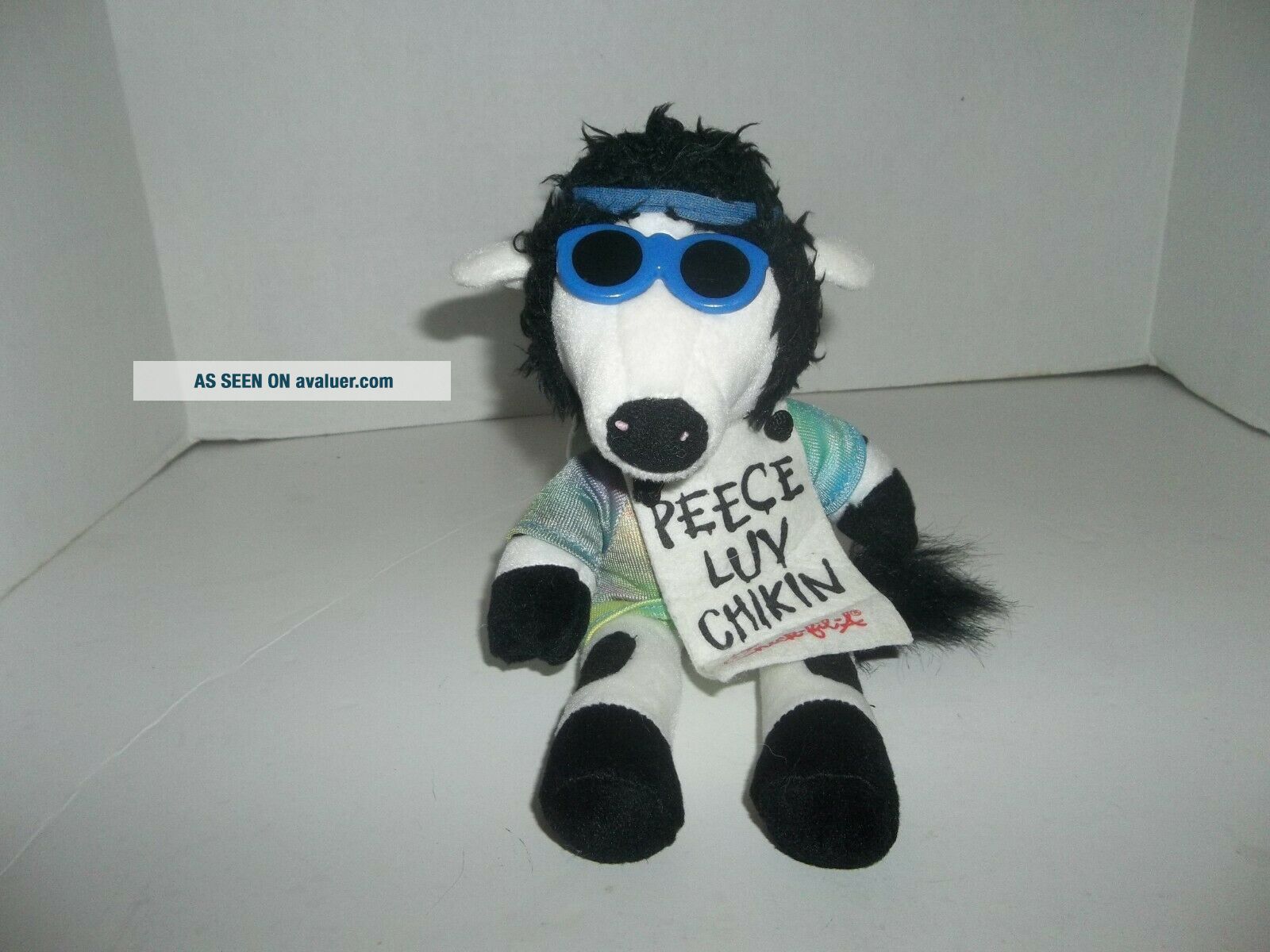 Groovy Hippie Chick Fil A Cow Wearing Tye Dyed Shirt Plush 9 " Tall ...