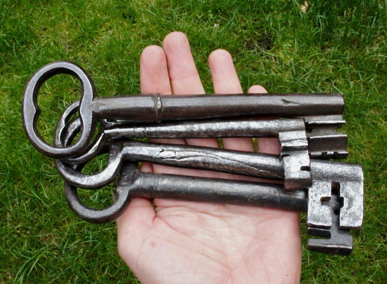 Four Huge 18th Century French Wrought Iron Keys | #16742257
