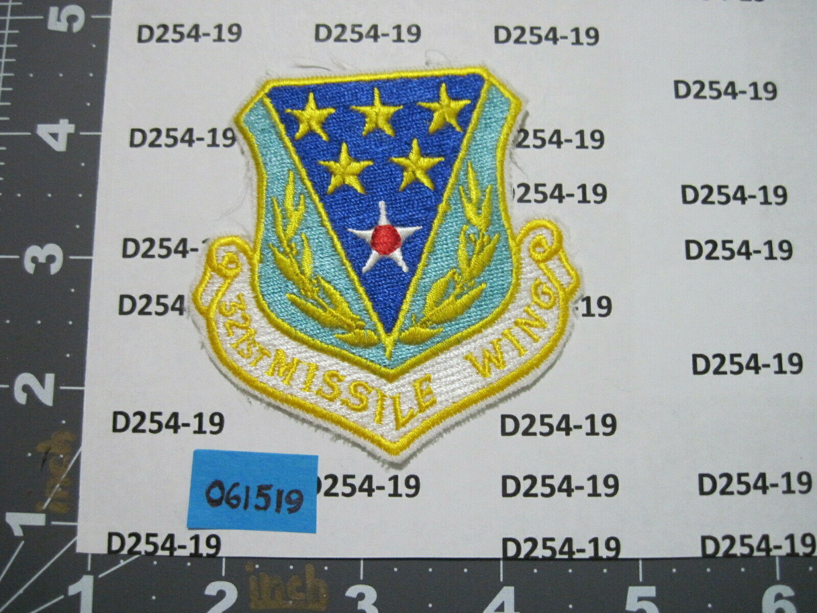 USAF AIR FORCE PATCH Squadron 321st MISSILE WING 1990 ' S Vintage ...