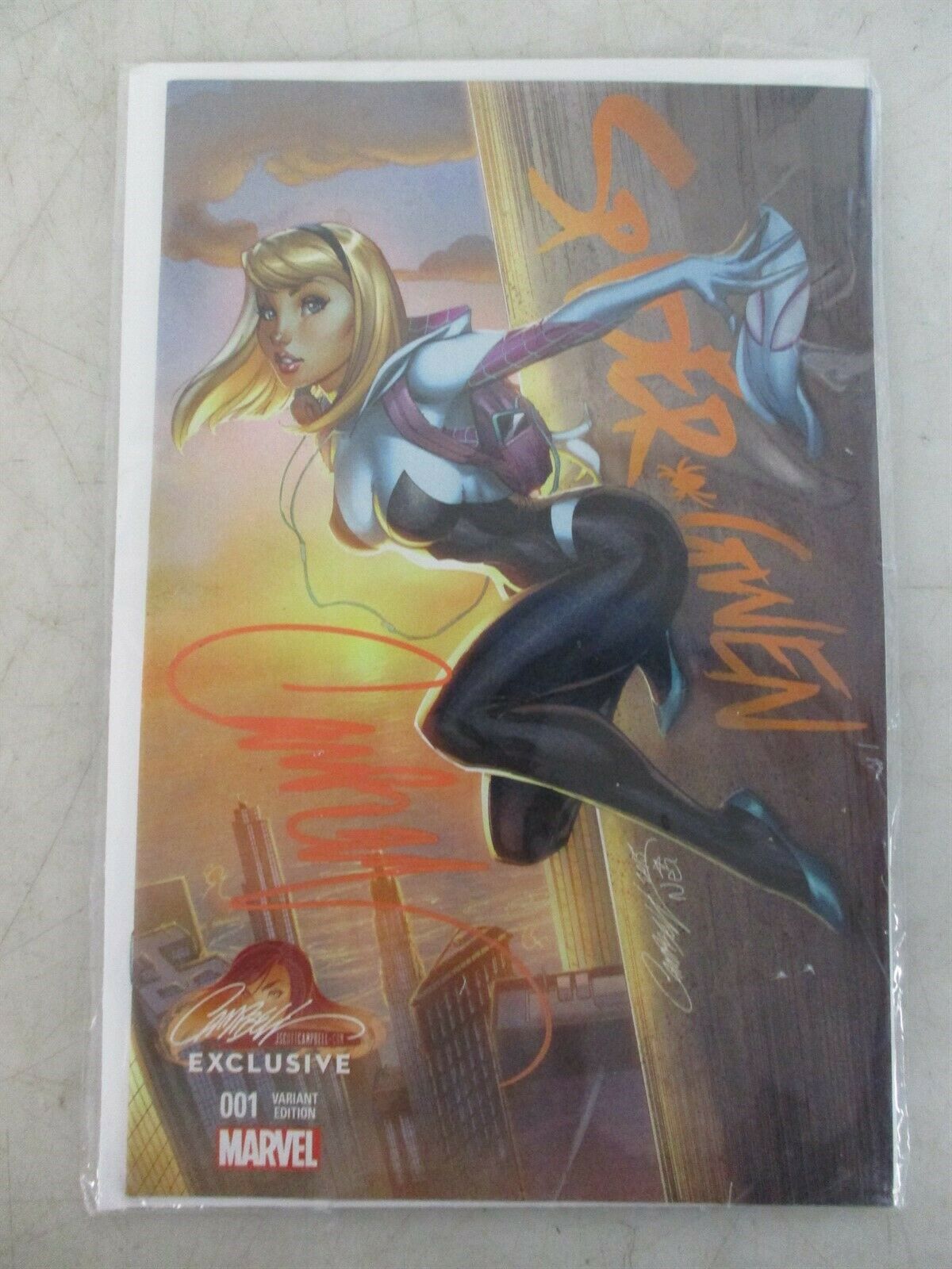 Spider Gwen 001 J Scott Campbell Signed Variant Edition Exclusive W ...