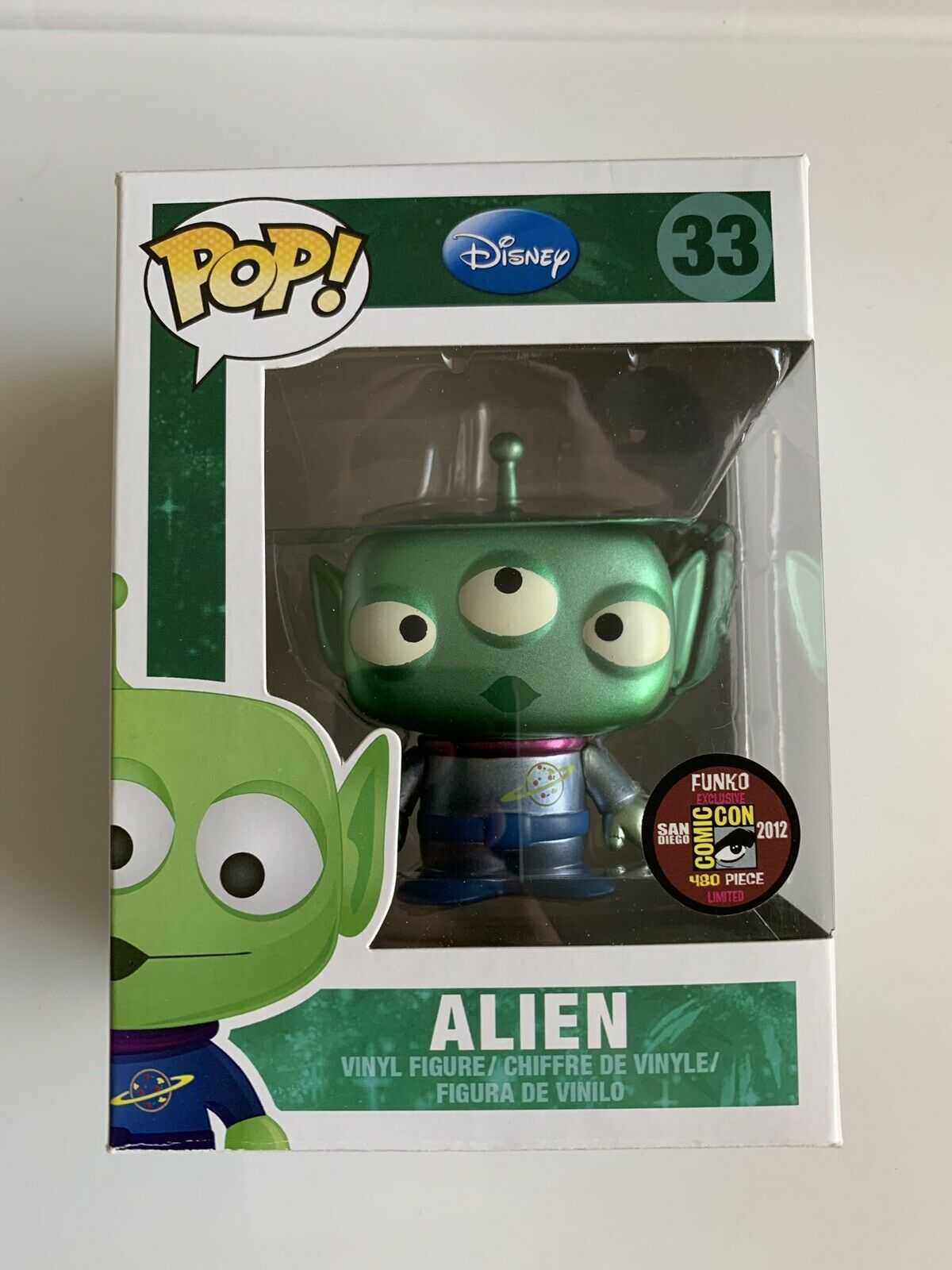 Funko POP Disney Pixar Toy Story Alien Metallic SDCC 2012 With POP ...