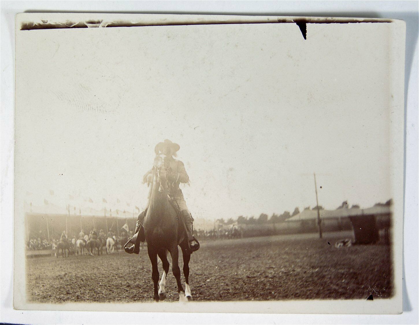 1890s BUFFALO BILLS WILD WEST PHOTOGRAPH OF BILL CODY ON HORSEBACK IN ...