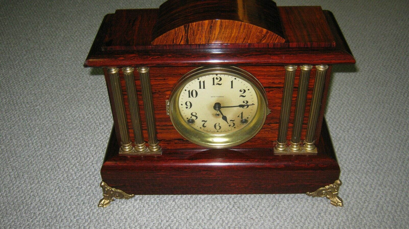 Antique Seth Thomas Six Column Adamantine Mantle Clock | #16270606