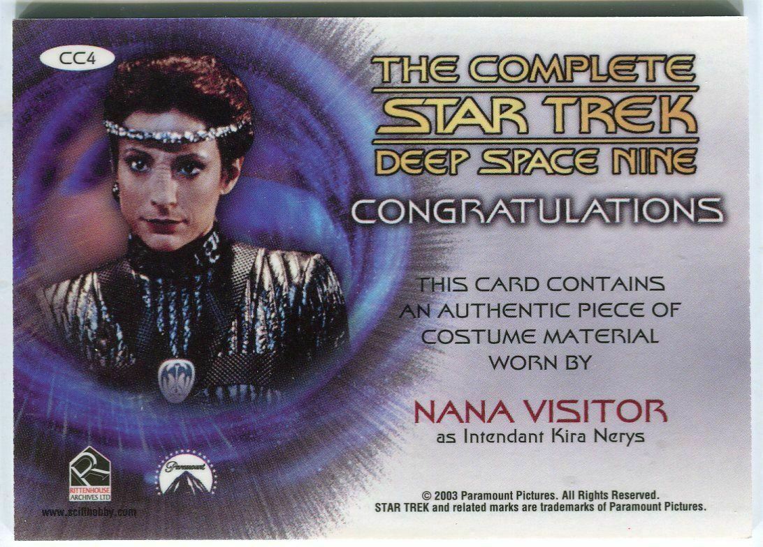 Star Trek Complete Deep Space Nine DS9 Costume Card CC4 Kira Nerys ...