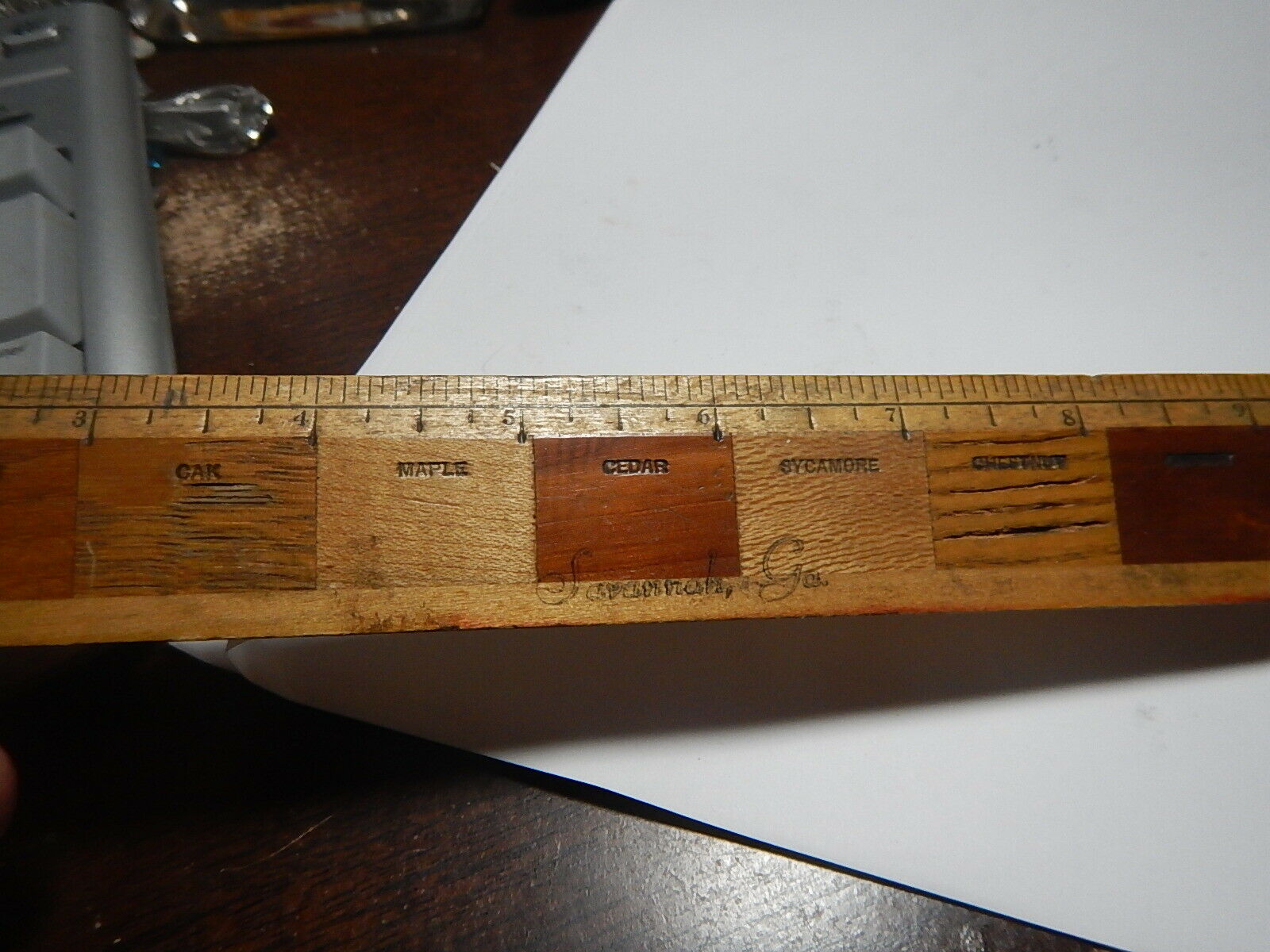 12 Inch Wood Ruler Savannah Ga Georgia 12 Kinds Of Inlaid Wood In It ...