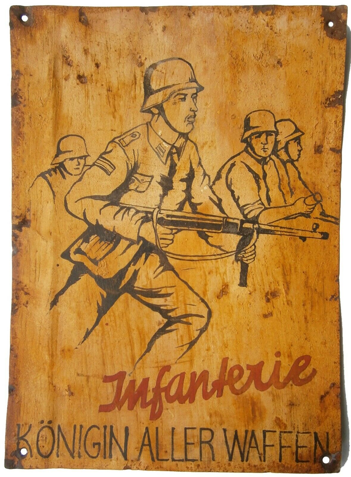 German Sign WW2 Infantry QUEEN OF ALL WEAPONS WwII Germany Infanterie ...