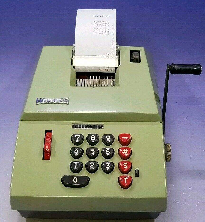 Hermes Precisa Model 109 - 7 Mechanical Calculator/Adding Machine - Rare