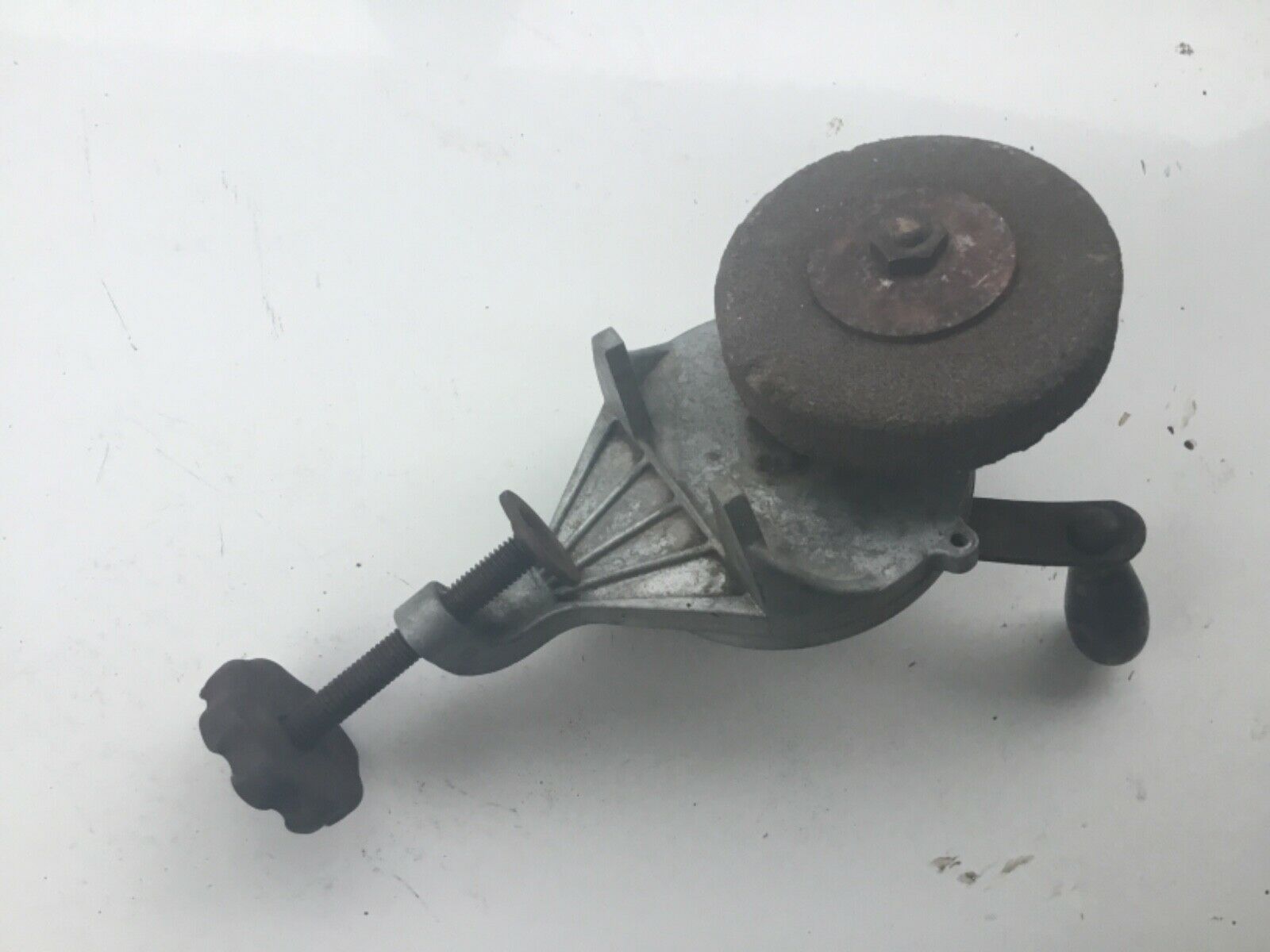 Vintage Hand Cranked Keyco Bench Grinder by Keystone Grinder & Mfg.  Co.