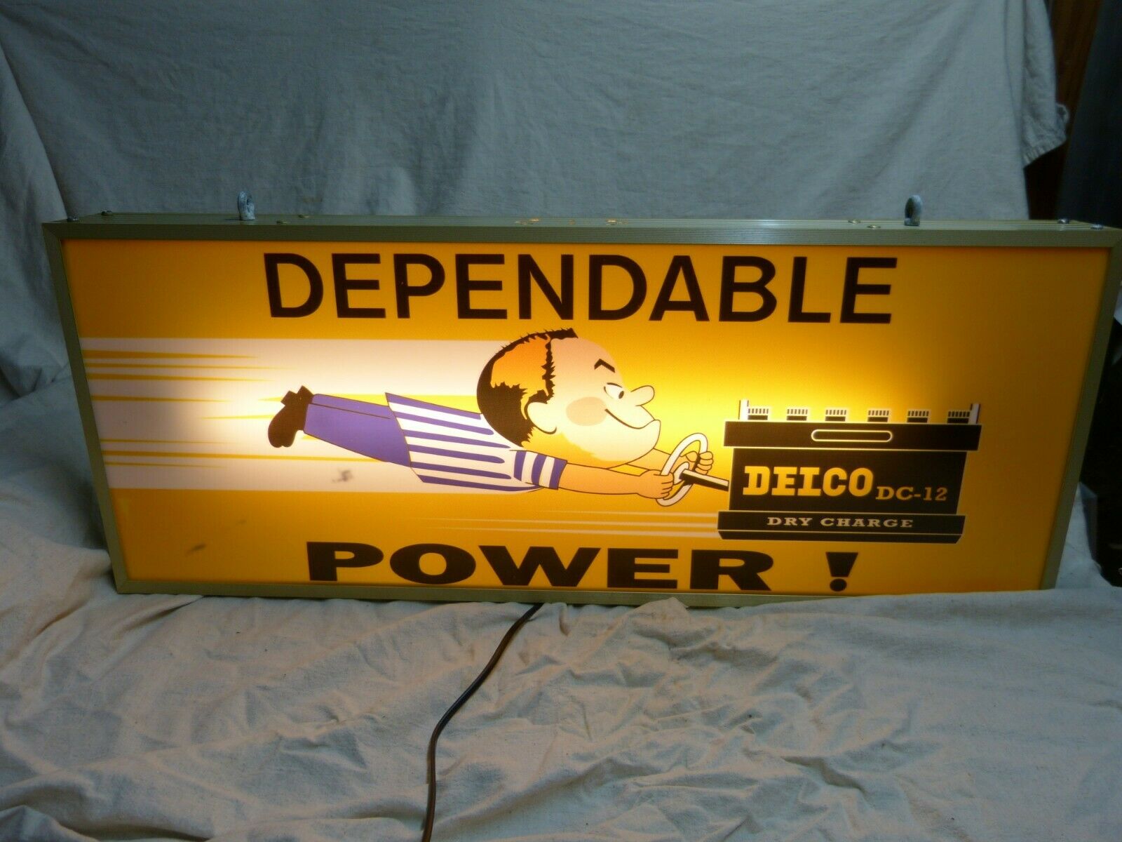 AC Delco Parts Lighted Dealership Advertising Sign GM Parts Sign Camaro ...