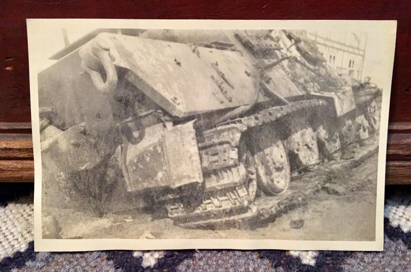 Orig.  WW2 Photo Captured Wrecked German Hunting Tiger King Tiger Tank