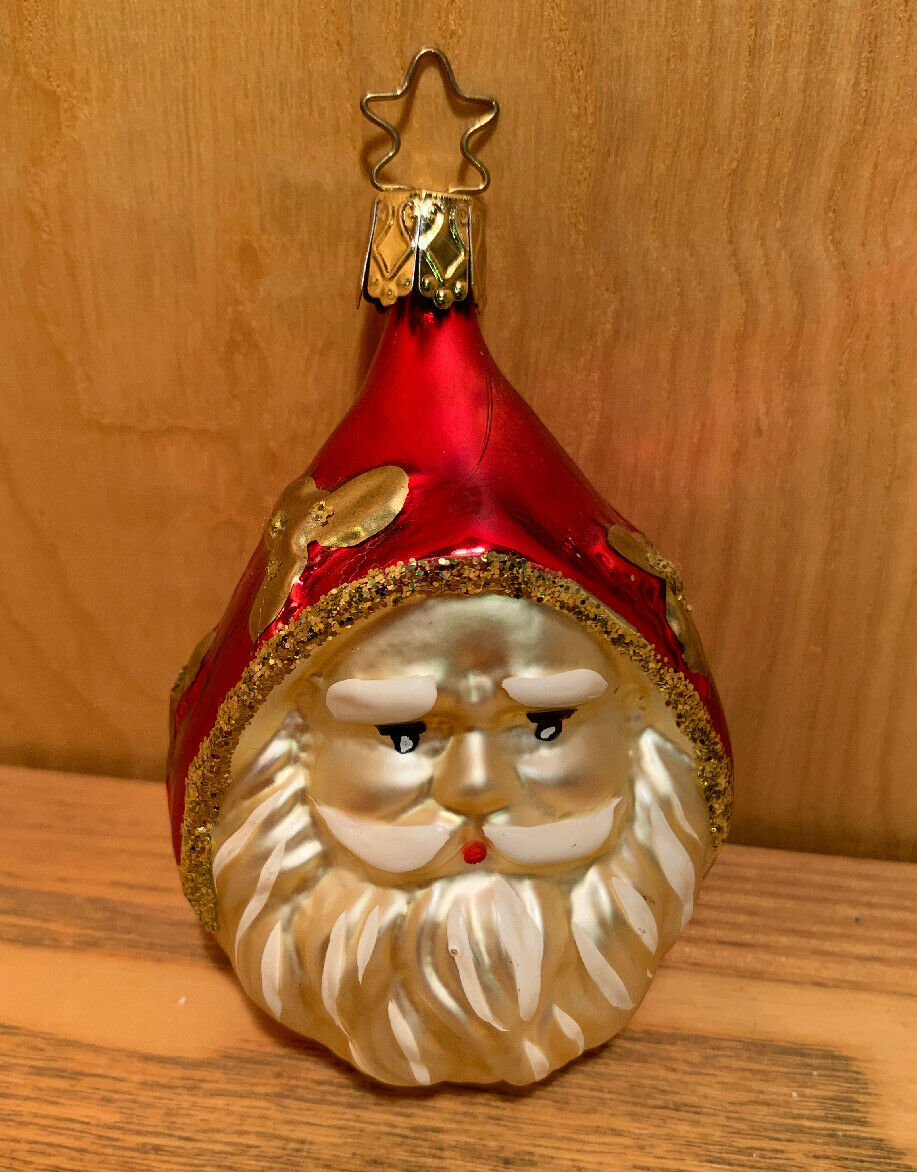 Merck Inge Glas Old World Christmas Ornament Imperial Santa Head 4141 ...