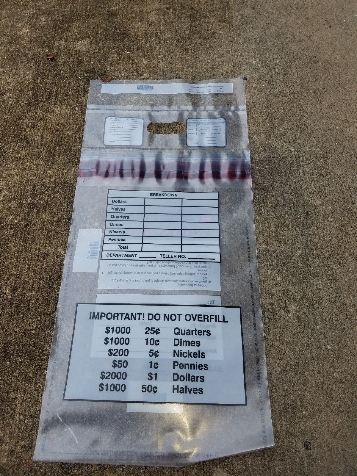 25 PLASTIC BANK COIN DEPOSIT BAGS (HEAVY DUTY SEALING BAGS) FOR ALL ...