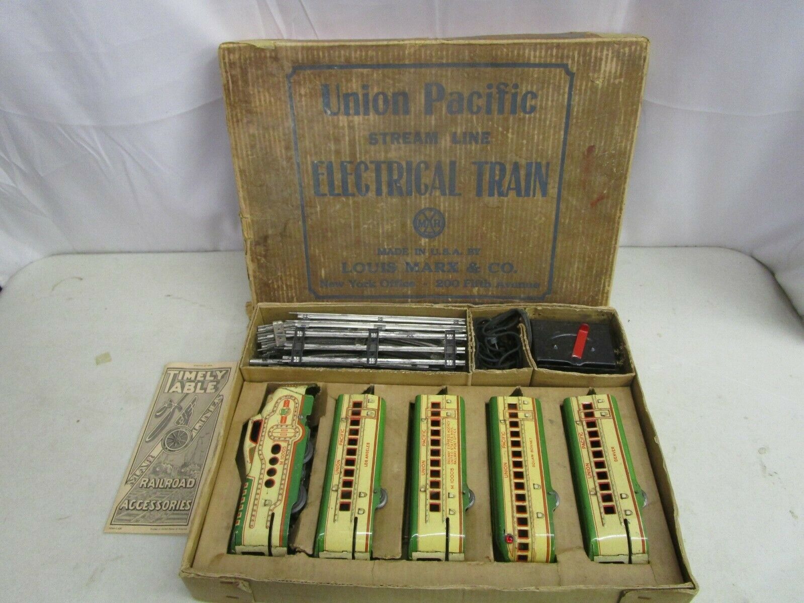 Vintage MARX STREAM LINE ELECTRIC TRAIN SET UNION PACIFIC (9066 ...