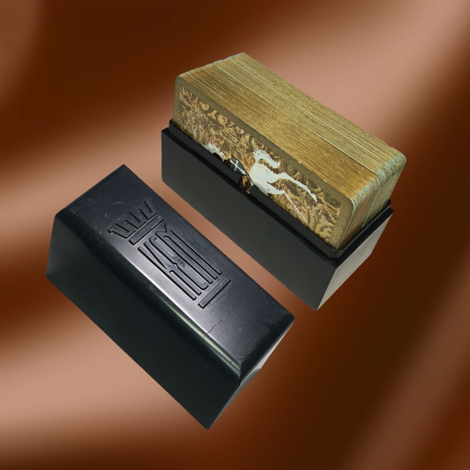 1956 Vintage KEM Two Deck Bakelite Card Case With Two Decks Of Playing ...