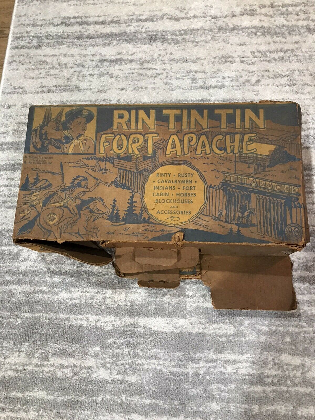VINTAGE 1956 LOUIS MARX PLAYSET RIN TIN TIN AT FORT APACHE | #14564569