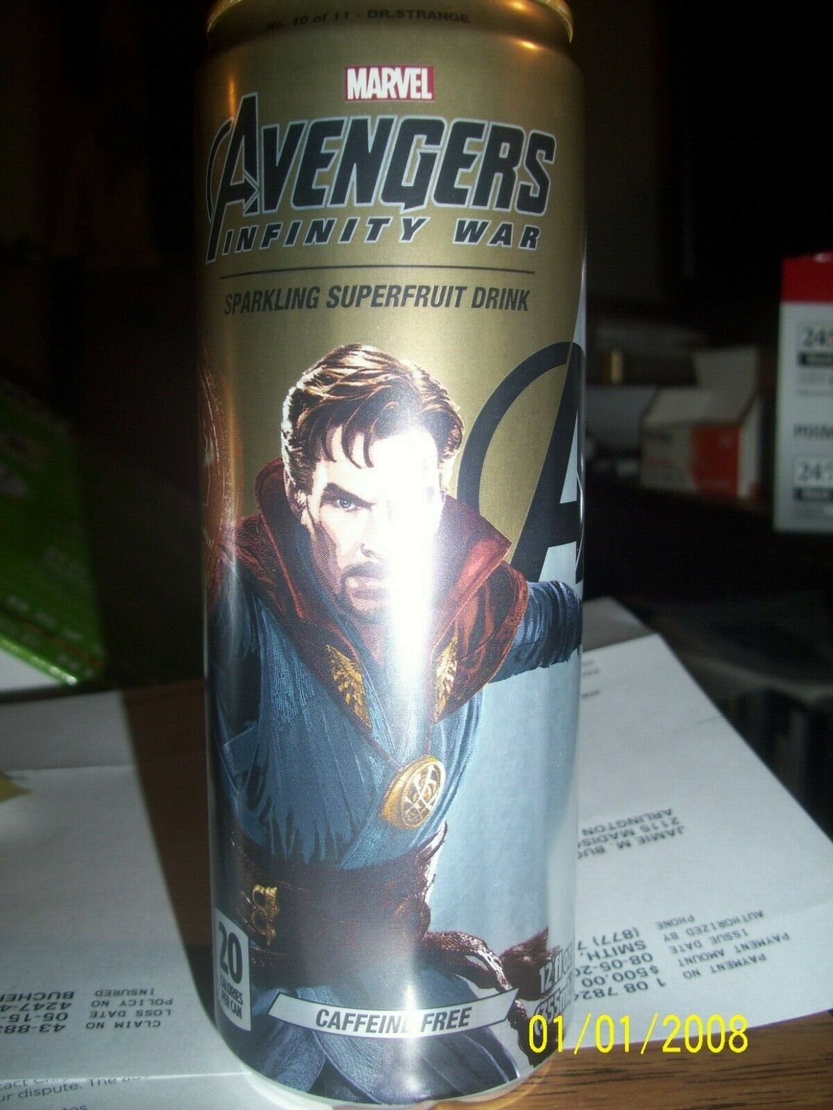 Marvel Avengers Infinity War Sparkling Superfruit Drink Comic Con Dr ...