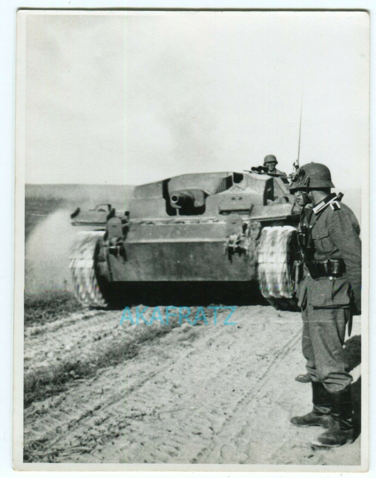 German WW2 Photo,  StuG III Assault Gun in Russia