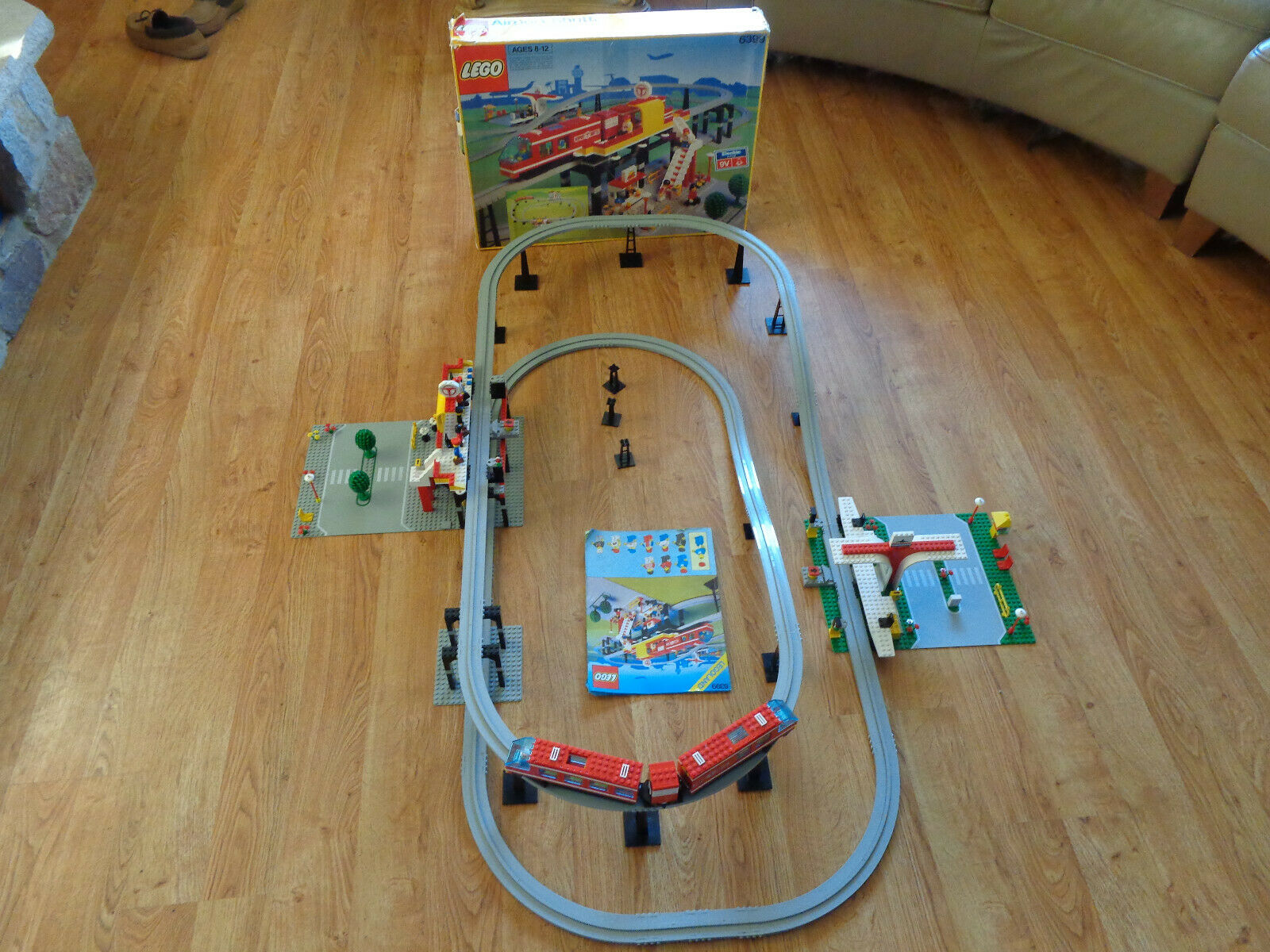 Lego 6399 Airport Shuttle Monorail Train Set With Instructions & Box ...