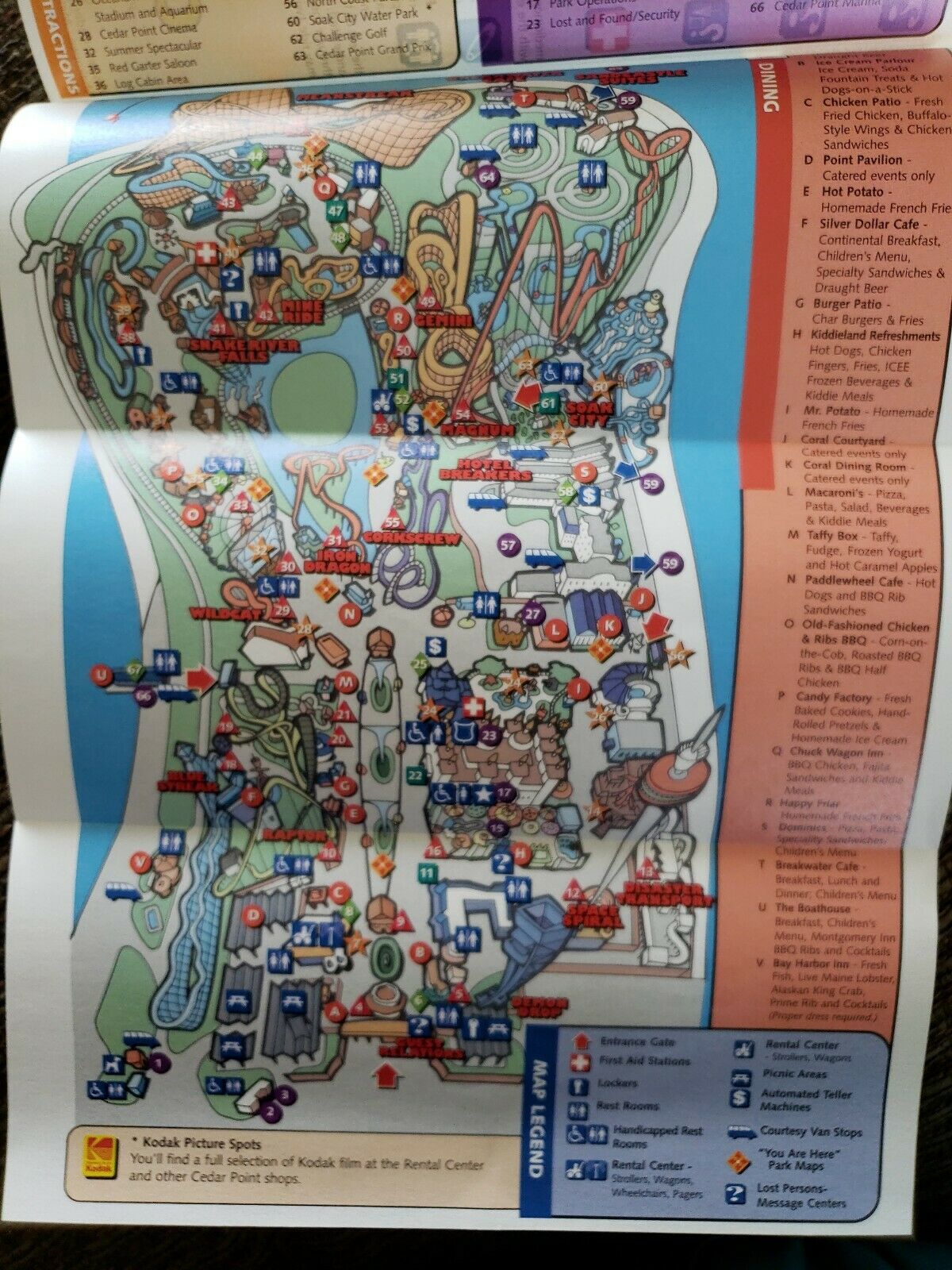 1995 Cedar Point Amusement Theme Park Brochure Map Guide Pamphlet ...