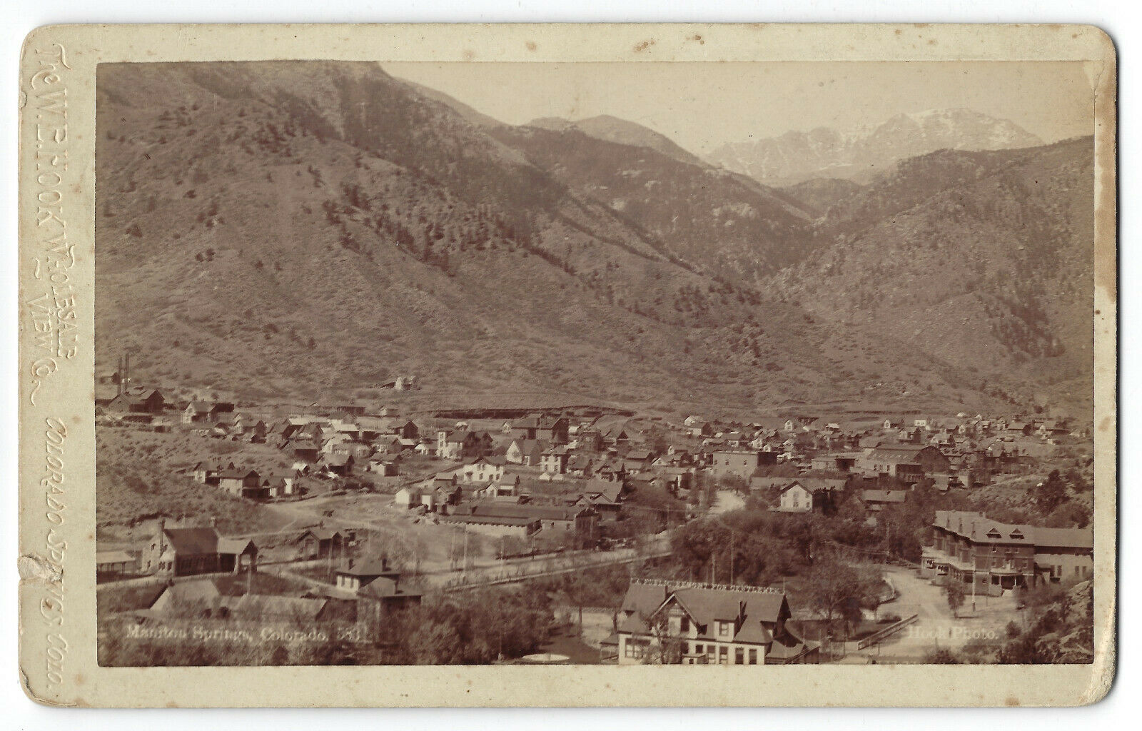 Victorian Mounted Photograph Of Manitou Springs, Colorado By W. E. Hook Co. | #14002066
