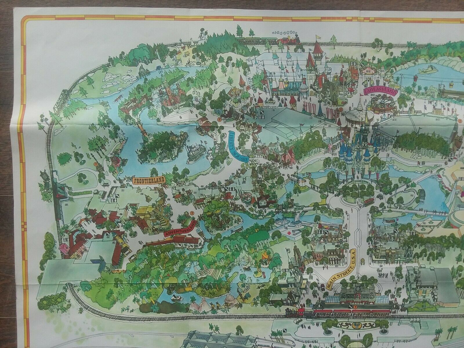 Theme Part Guide Map Vintage A Guide To The Magic Kingdom Of Walt Disney World Theme Park ...