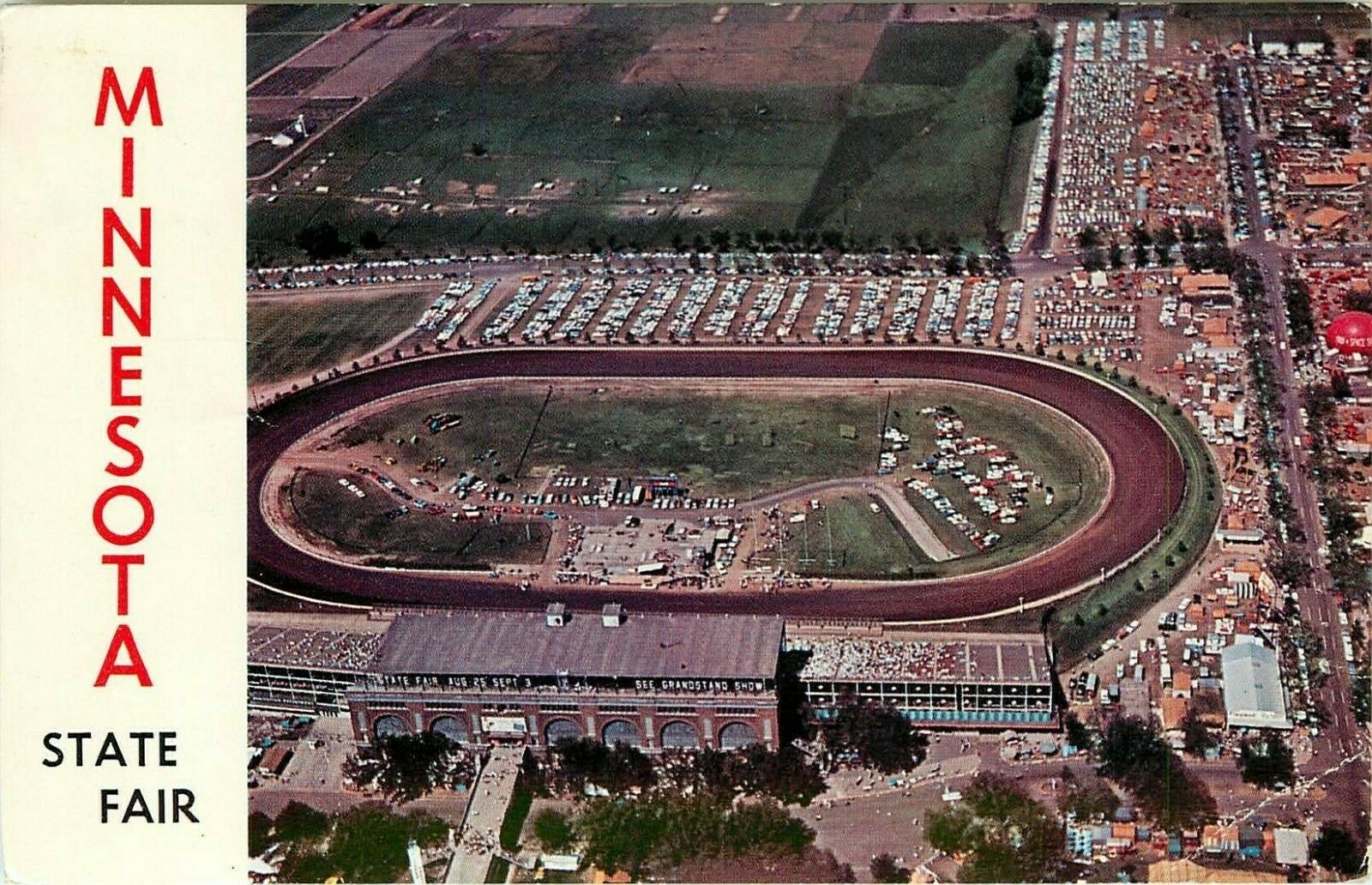 Grandstand And Race Track Minnesota State Fair MN Aerial View Postcard ...