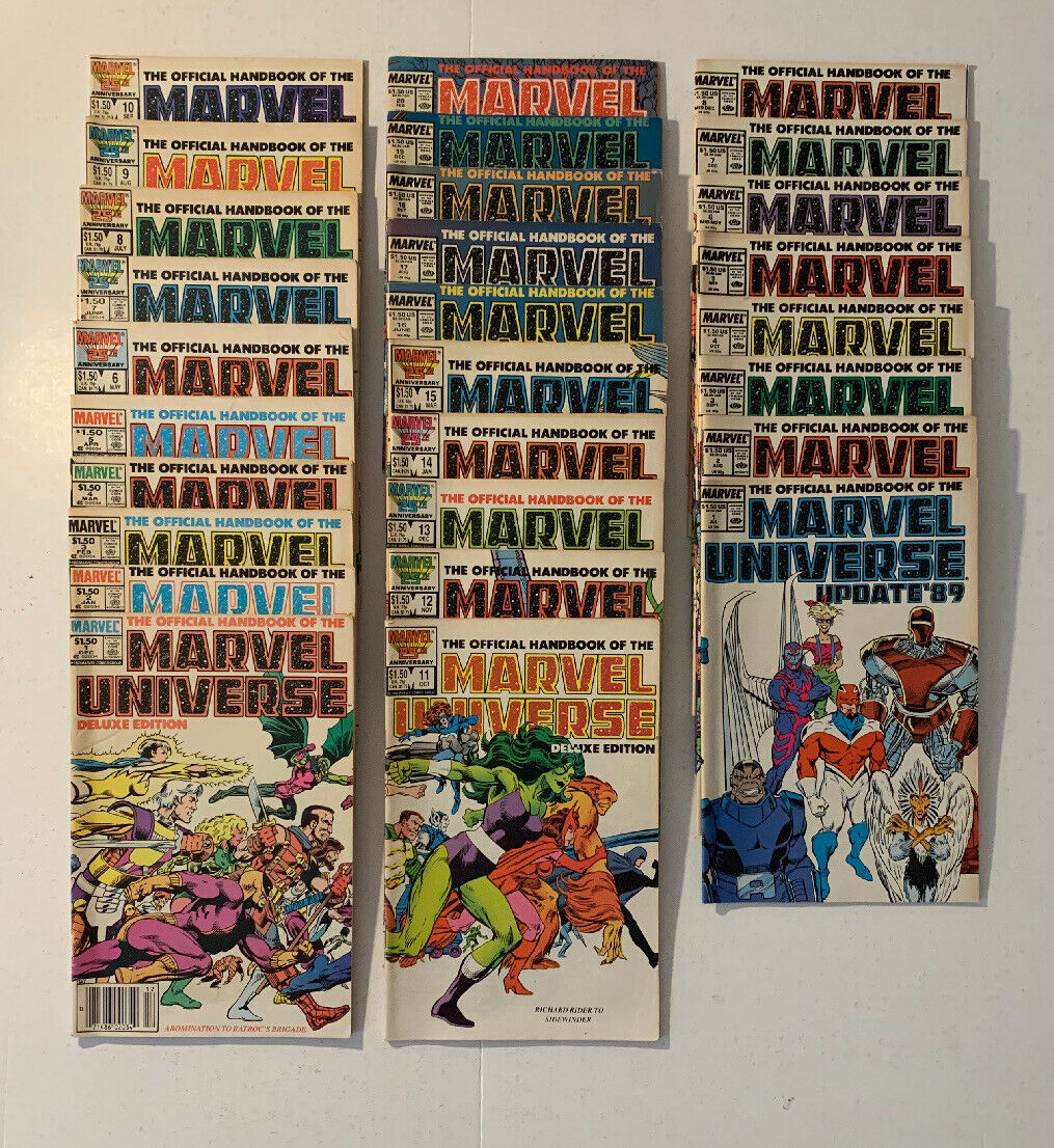 THE OFFICIAL HANDBOOK OF THE MARVEL UNIVERSE 1 - 20 & 1 - 8 Updates ...