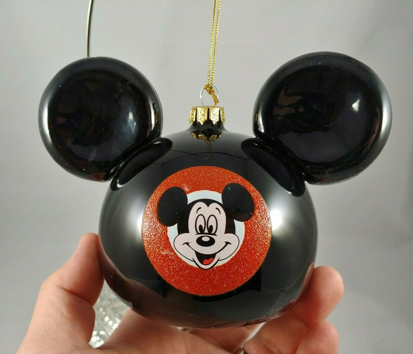 Disney Parks Mickey Mouse Ears Ornament Traditional Glass Bulb