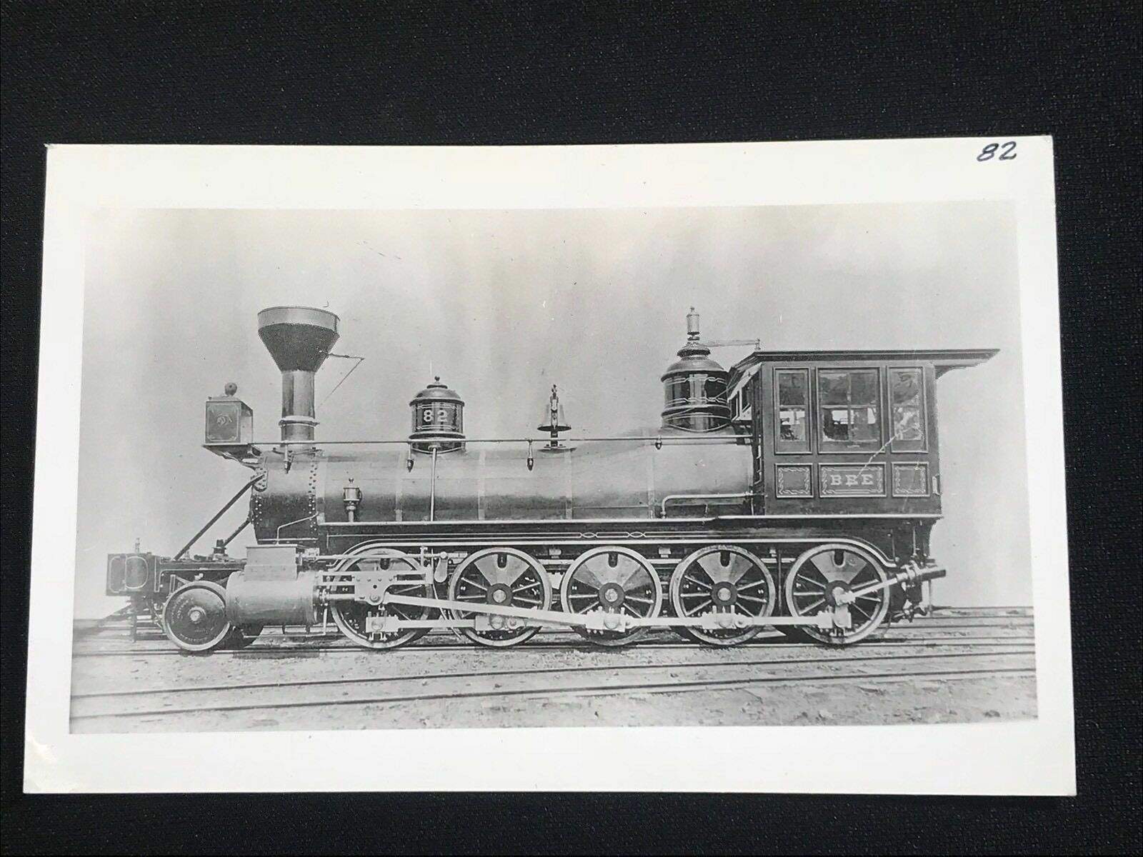 RPPC Photo Postcard Bee Line Railroad Train Locomotive No. 82 | #13729428