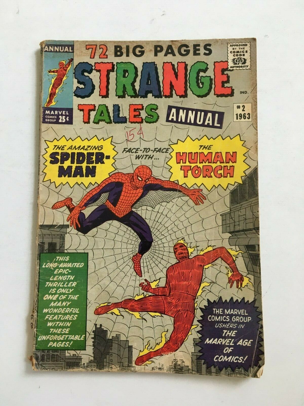 Strange Tales Annual 2 1963 Early Spider Man Human Torch