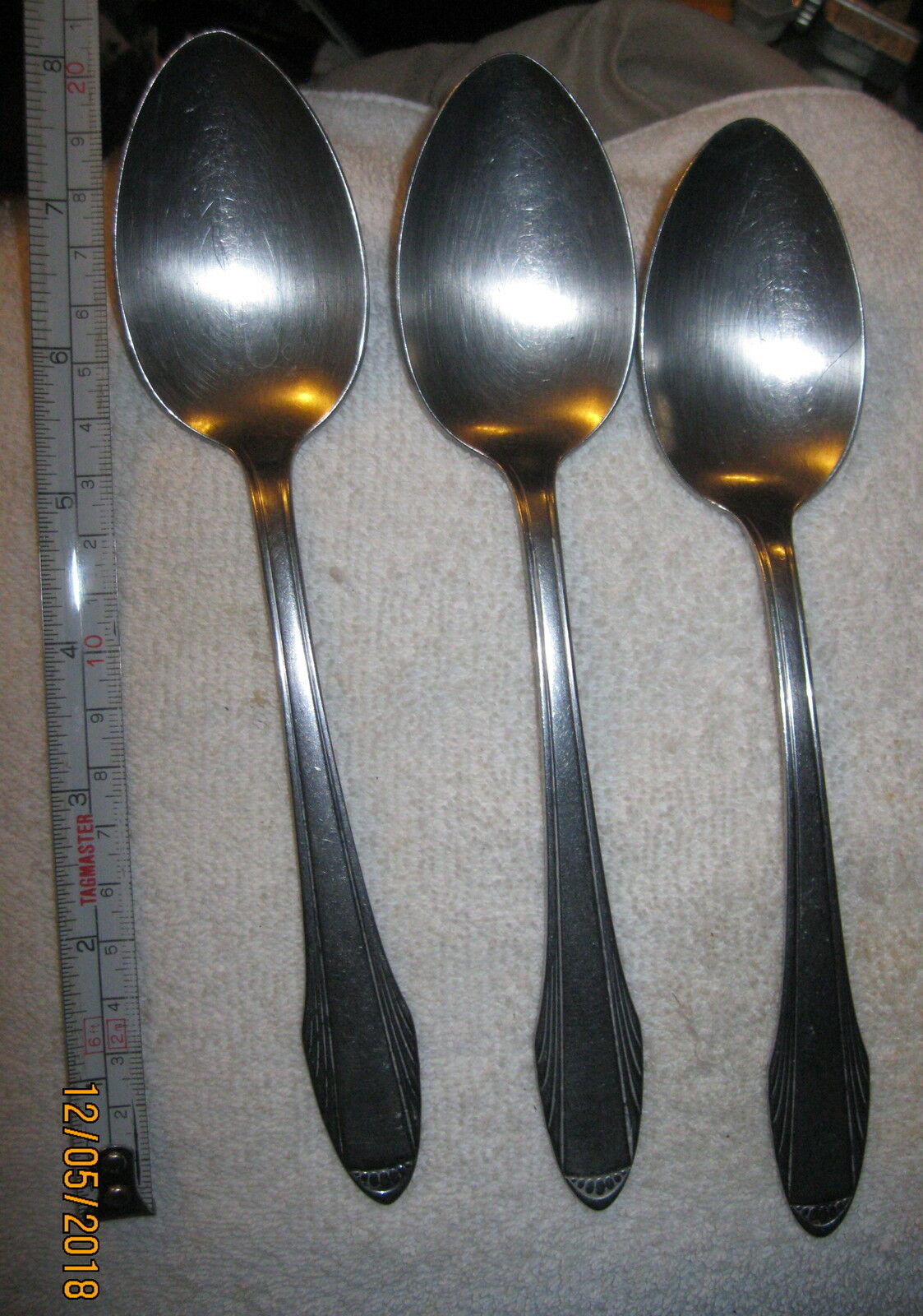 Vintage DS Stainless Flatware DS2 - SET OF 3 Art Deco Design Serving ...