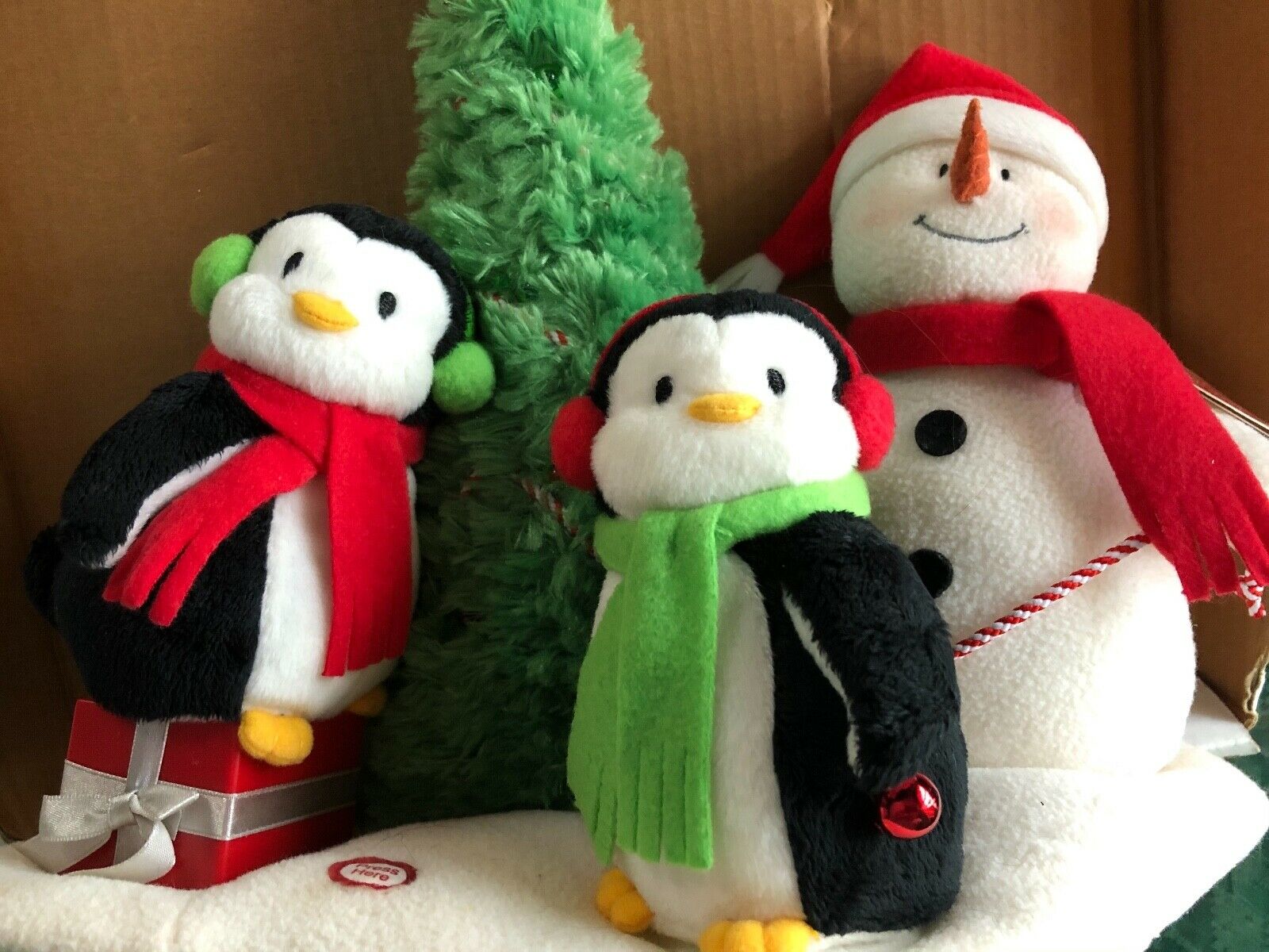 Hallmark Very Merry Trio - Penguin/snowman/lighted Tree Musical ...