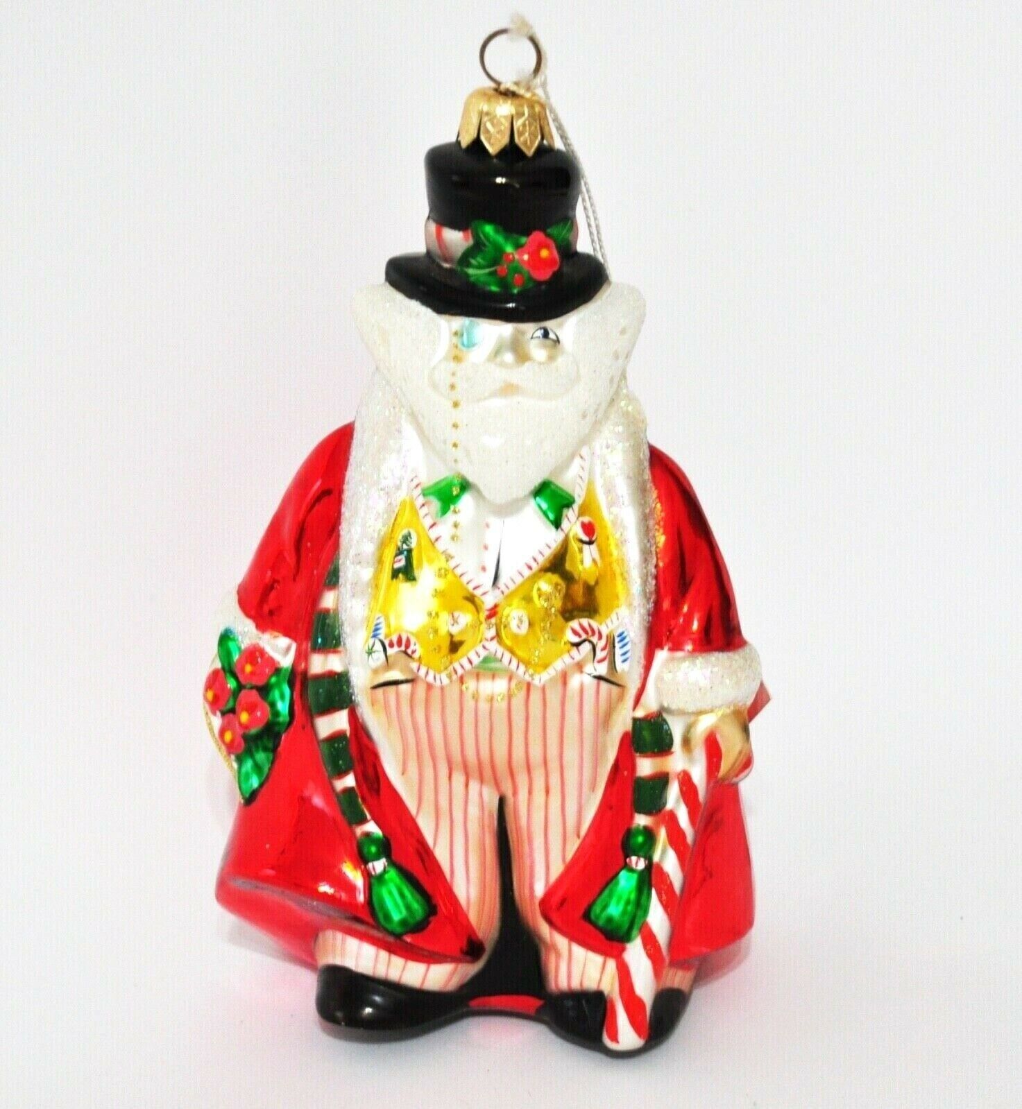 Kurt Adler 6” Polonaise Glass Christmas Ornament Man Of The Hour Poland