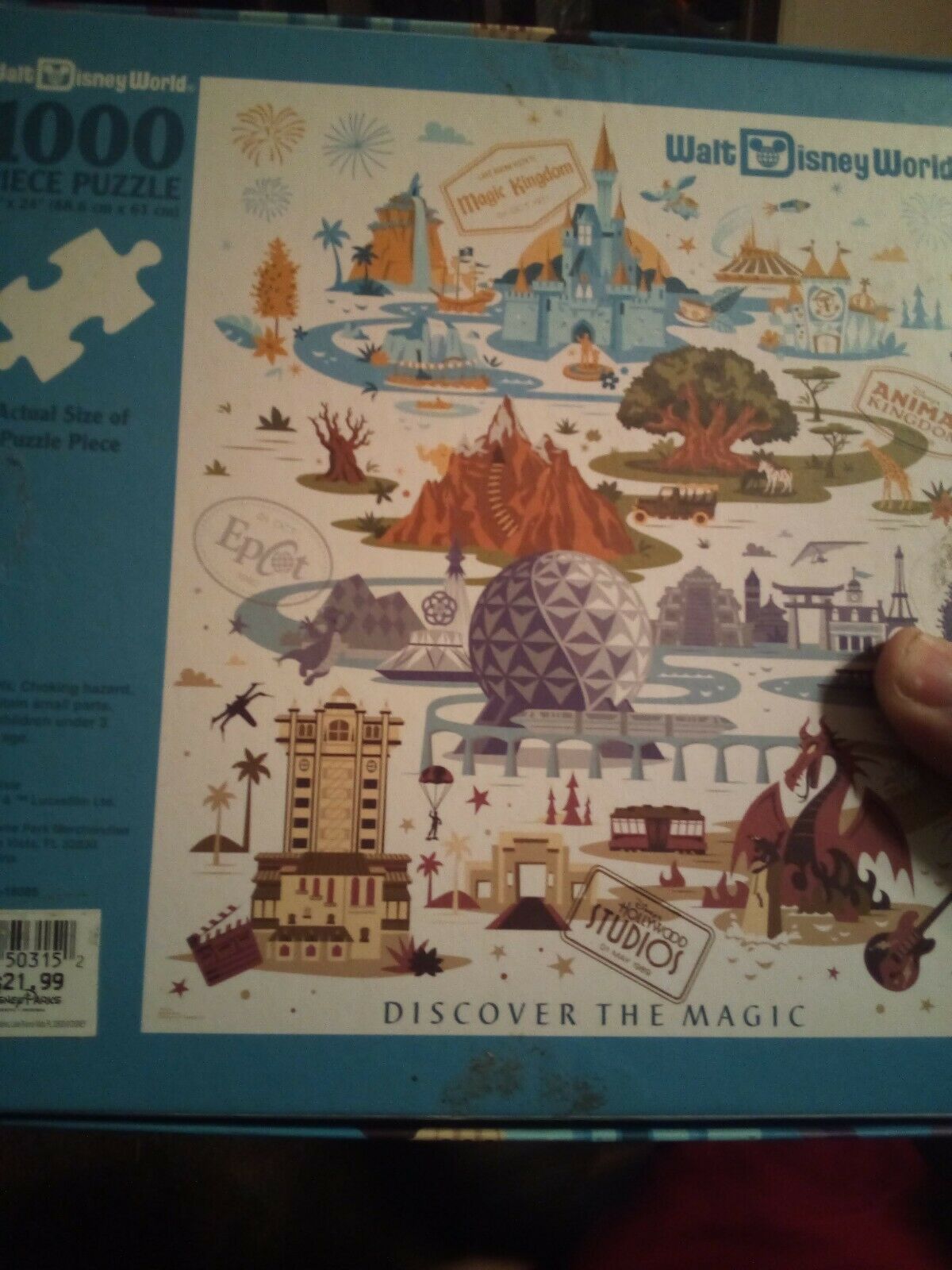 Walt Disney World Discover The Magic 1000 Piece Puzzle Four Parks ...