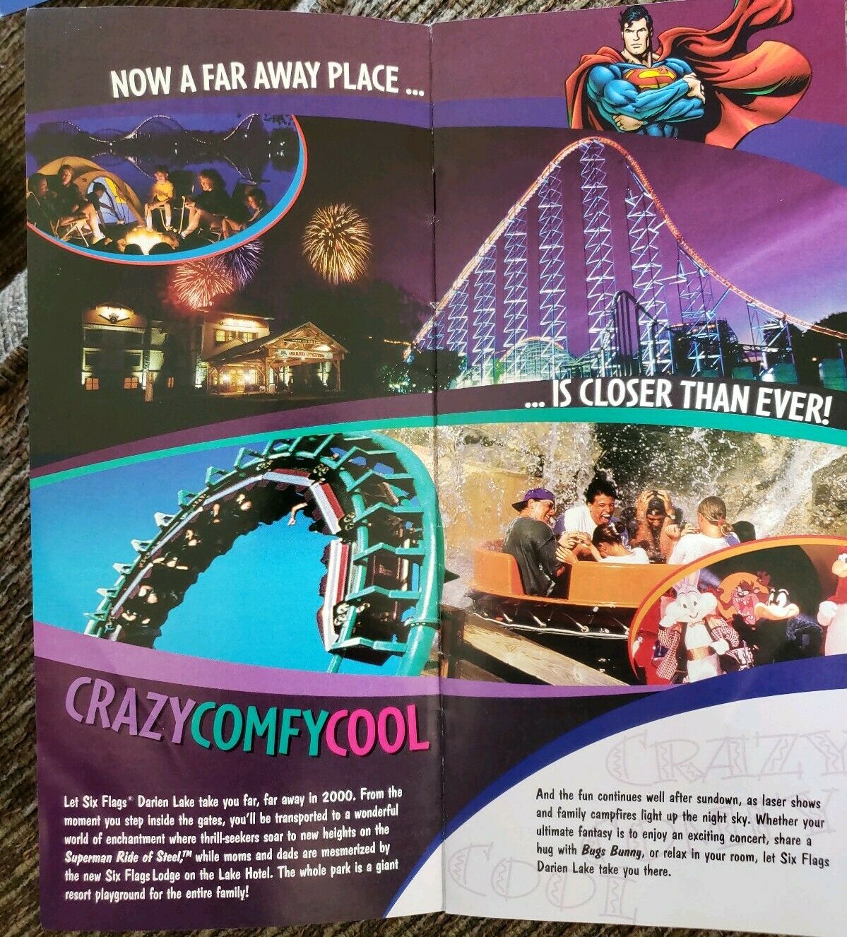 2000 Six Flags Darien Lake Amusement - 2000 Six Flags Darien Lake Amusement Park Brochure Map Guide 3 13